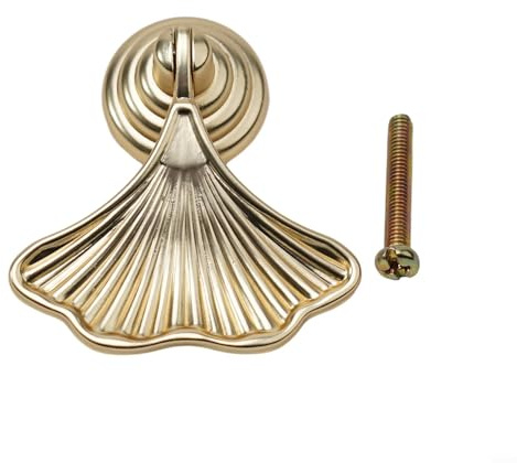 SPORTARC Poignées d'armoire uniques en forme de feuille de ginkgo, diamètre inférieur 2 à 5 cm, convient pour porte de garde-robe