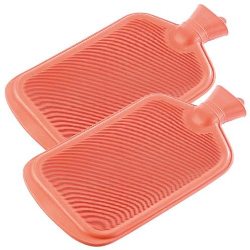 PEARL Bettwärmer Flasche: 2er-Set Wärmflaschen, Größe XXL, rot, 2,3 Liter (Wärmflschen, Wärmekissen, beheizbar)