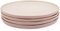 Jamie Oliver Big Love Perfect Plates, Pink and White, Speckled Stoneware Durable, Stackable Everyday Use Plates with Raised Rims, Dishwasher, Microwave, Oven-Safe, Set of 4, 27x27x6CM