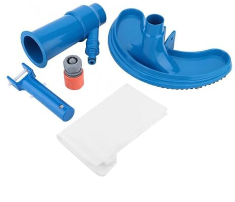MNEVZX Poolreinigungsset Tragbarer Teichsauger Jet Unterwasserreiniger mit Bürstentasche Professionelles Reinigungswerkzeug für Schwimmbäder Pool Maintenance Kit(Set)