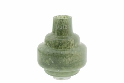 DutZ Vase Urtii S | Pistache | H14 cm D11 cm | stylische Vase aus mundgebladengm Glas