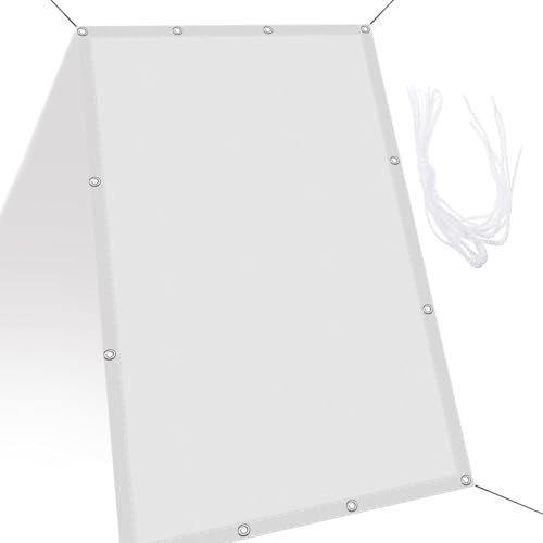 Sonnensegel 2.2 x 10 m Windschutz Reißfest Wetterfest Garten Segel Windschutz Tarp Sonnenschutz Markise für Garten Terrasse Balkon, Weiß