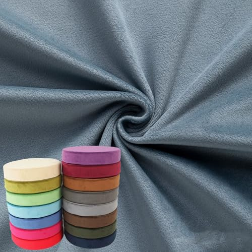 uyeoco Stuhlkissen Rund - 30cm/40cm/45cm/50cm - Samt für Esszimmer Küche Gartenstühle Dick rutschfest für den Innen/Außenbereich Boden Sitzkissen Matte Bürostuhl Kissen Waschbar(Haze Blue,40X40x5CM)
