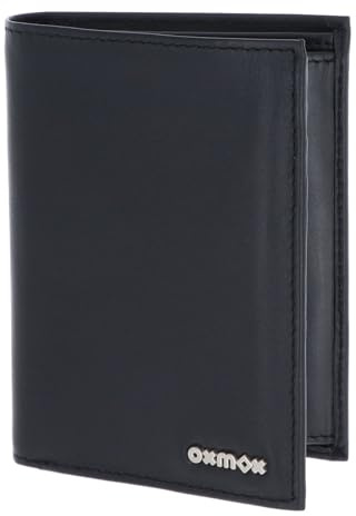 Oxmox Leder Geldbörse Leather RFID Protect Kombibörse Pure 2.0 Metal Square Black schwarz