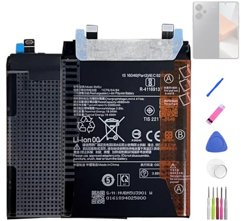 HIGHAKKU Batteria di ricambio BM5U compatibile con Redmi Note 13 Pro + 5G Redmi Note 13 Pro Plus con strumenti