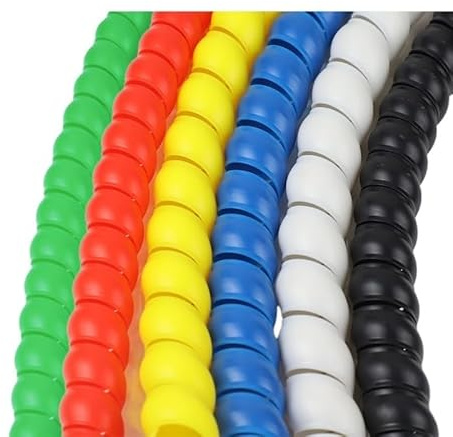 Flexibler Kabelschlauch,Kabelschutzschlauch Bunte Drahtwicklungsspirale im Kabelschlauch, Kabelbaum, Motorrad-Wärmerohrschlauch, Wickelrohr 8–12 mm Kabel Sleeve(Red,12mm)