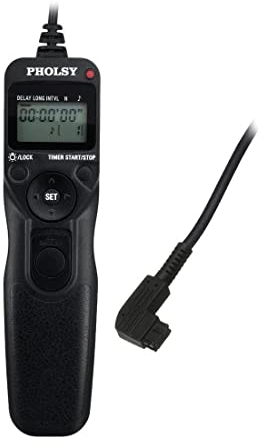 PHOLSY Timer Telecomando con Intervallometro S6 Fotocamera Cavo di Scatto Remoto per Sony a77M2, a99M2, a99, a77, a67, a65, a57, a55, a900, a850, a700, a580, a560, a550, a500, a450, a300, a200, a100