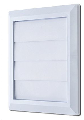 Wall Gravity Flaps 170mm x 170mm / 100mm Duct Collar/Flange Extractor Fan Air Vent Grill Back Draft Flap Shutter Ducting Ventilation Cover (Collar/Flange 100mm)