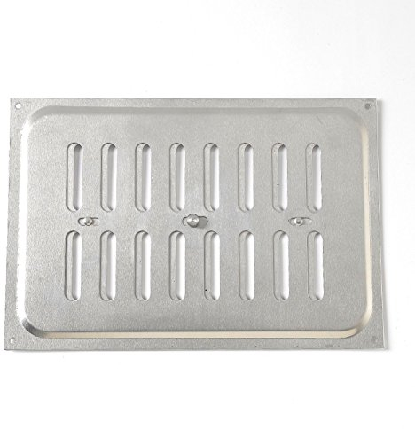 Merriway BH05804 9 x 6 inch Adjustable Sliding Hit and Miss Air Grille (Overall Vent Size: 240 x 165mm), Aluminium, White, 180 x 110 mm, 240 x 165 mm