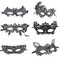 VKI® 6Pcs Venezianischen Maskerade-Maske für Halloween Karneval, Schwarz