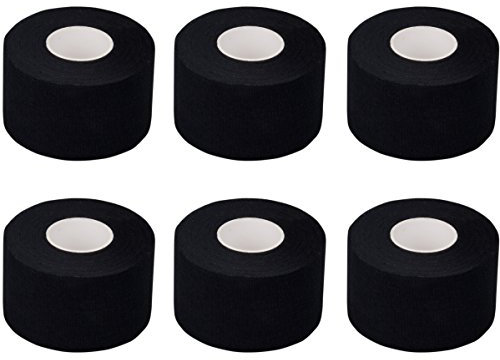 Sport Tape | Breite: 3,8 cm | Länge: 9,1 Meter | elastisches, selbsthaftendes und hautfreundliches Sporttape | Farbe: schwarz (6)