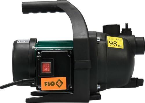FLO Gartenpumpe 800 Watt 3600 l/h Fördermenge selbstansaugend bis 8m 4, 0 bar Brunnenpumpe Zisternenpumpe Wasserpumpe