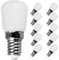 NCC-Licht 10 x LED Leuchtmittel T26 Röhre Kühlschrank 2W = 16W E14 matt 180lm 2700K warmweiß