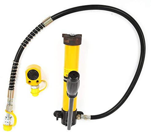 Hydraulik Reparatursatz, 5 Tonnen Tragbare Hydraulikzylinder mit 700/20 kg/cm² Manueller Hydraulikpumpe für Autoreparaturen, Rahmenreparaturen und Bauarbeiten