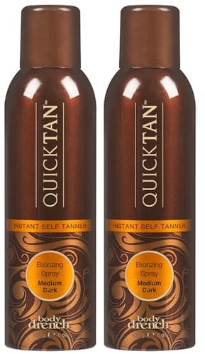 Body Drench QuickTan Instant Bronze Self Tanning Spray – Fast-Drying Self Tanner Spray for Natural-Looking Tan, 6 oz, 2 Pack