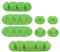 YOFASEN Cable Holder Clips Green - Cord Wire Tidy Management Organizer Self Adhesive Cable Clips, Green, 8pcs