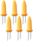 6pcs Safe Corn on The Cob Holders Skewers Needle Prongs for BBQ Barbecue Garden Hand Tools Fork