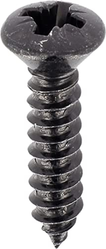 Viti a lamiera testa svasata bombata Pozidrive, 4,2 mm x 19 mm, DIN 7983, zinco nero, confezione da 45