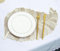 6er Tischset Set Ausgehöhlte Blätter Platzset Waschbar Tischset Dekorativer Rutschfester Kunststoff Platzdeckchen für Küche Tisch (Gold C)