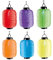 6er Set Solar LED Lampion Party Garten Laterne Oval Bunt Deko Lampenschirm Lampe Kugel Gartenlampion