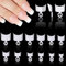 VETPW 600 Stücke Runde Form Französisch Falsche Nagelspitzen Set, Acryl Gefälschte Nagelspitzen Künstliche Nägel Kunst Tipps für Frauen DIY Nageldesign, 12 Größen (Weiß)
