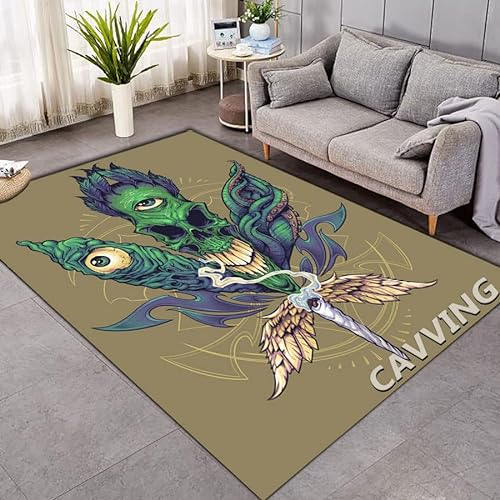 bailongma Weed Cannabis Marihuana Print Teppiche Weiche Flanell Teppiche Anti-Rutsch Großer Teppich Teppich Dekoration Für Wohnzimmer Schlafzimmer B3245 80×120CM