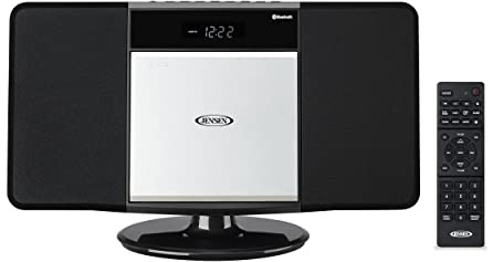 Jensen JBS-300 Modern Bluetooth Stereo Music System for Home with CD/MP3/WMA Player Wireless Streaming USB Port for MP3 Playback | Digital AM/FM Stereo (Remote Included) (Limited Edition)