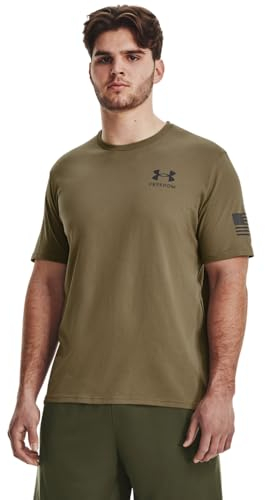 Under Armour Herren New Freedom Flag T-Shirt, (499) Federal Tan / Jet Grey, X-Klein