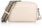 GOLDNICE Bauchtasche Gürteltasche Damen, Crossbody Bag Damen Schultertasche, Moderne Taschen mit Breitem Schultergurt, PU Leder Brusttasche Bodybag Damen Umhängetasche, Beige