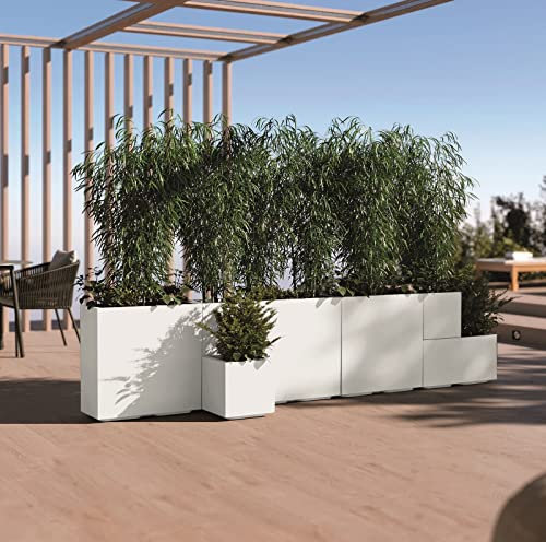 Generico Cassetta Matheria Alta a doppia parete con rotelle 60 cm 58x29x60h BIANCA