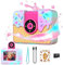 Ushining Camara Fotos Infantil, 20MP 1080P Videocámara de Acción Función de Zoom Cámara Selfie para Niños con Pantalla de 2,0 Pulgadas Tarjeta de 32GB TF, Regalo para Niños 3-12 Años, Helado