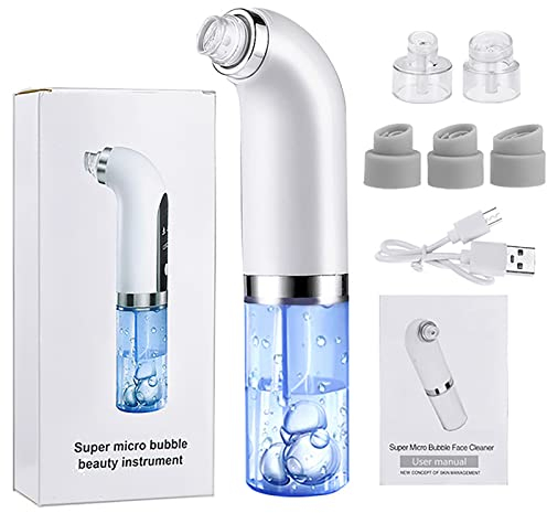 Sunshineface Gesichtsreinigungsmaschine Wasserzyklus, feuchtigkeitsspendender Porenreiniger, Pickel-Extraktor mit 6 Saugköpfen, 3 Gänge