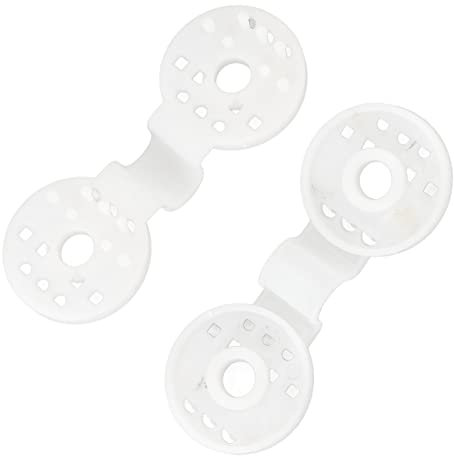 Riuulity 100 Clip in Plastica per Tessuto Ombreggiante, Clip di Fissaggio Rotonde, per Vele Ombreggianti, Reti per Uccelli, Reti da Giardino e Reti Agricole (Bianco)