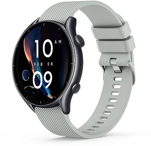 Wanme Armband für Amazfit GTR 4 Armband/GTR 3 / GTR 3 PRO Armband für Damen Herren, 22mm Silikon Armbänder Langlebiges Sport Ersatz Uhrenarmband für Amazfit GTR 2 / GTR 2e / GTR 47mm / Stratos 3