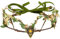 Fashband Blatt-Stirnbänder, grünes römisches Stirnband, Göttinnenkrone, Tiara, Kopfschmuck, Haarschmuck für Frauen und Mädchen