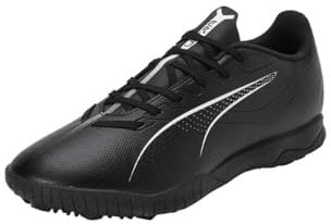 PUMA Unisex Ultra 5 Play TT Soccer Shoe, Black White, 9.5 UK
