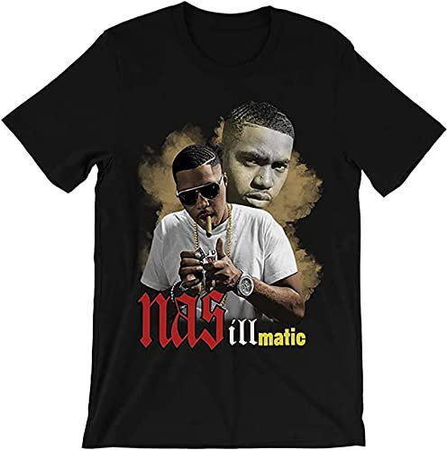 Nas T-Shirt - Illmatic Stillmatic 90's Golden Era Hip Hop Boom BAP Belly ATCQ Black Black XXL