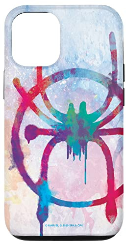 Hülle für iPhone 13 Spider-Man Into the Spider-Verse Aquarell großes Symbol