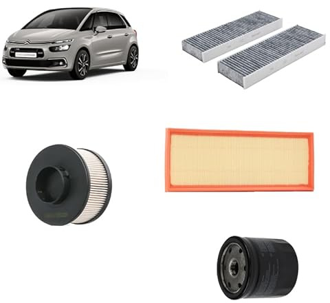 Kit tagliando 4 filtri per Citroen C4 Picasso 2.0 BlueHDi gasolio 2013+