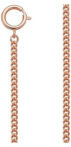 REGENT Herren Taschenuhr Kette 5 mm Breite 31 cm Länge mit Karabiner Rundpanzer Rosegold PS-04