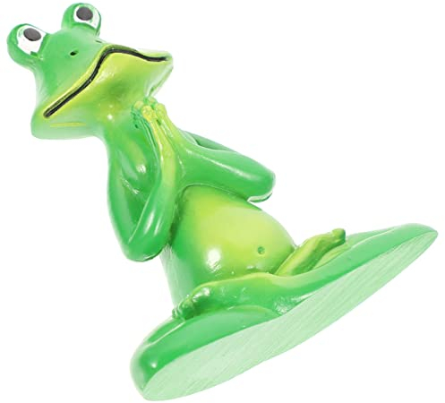 BESPORTBLE Deko Yoga-Frosch Meditierender Frosch Tiere Skulptur Lustige Froschgartendekoration Garten Frosch Dekor Froschornament Mikrolandschaftsornament Regal Esstisch Harz Bastelset