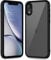 oakxco Thin Slim Clear case for iPhone XR, Transparent Hybrid Hard Shell Plastic & Soft Silicone Rubber Bumper, Non-Yellow Acrylic Protective Lightweight Cover for Women, Black
