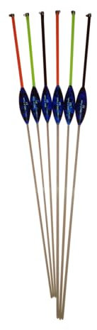 SRG Pole Floats SRG109 Pack of 4 x Pole Floats 'Hybrid' Power Paste Fiberglass Stem choose from (Size 1 and Size 2) (4 x Size 1 (4 x Yellow))