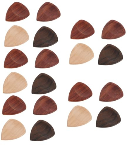 ifundom 20stücke Holz-gitarren-picks Ergonomische Plektren Mit Flacher Und Konkaver Seite Für Akustik Gitarre Und Bass Leicht Und Tragbar Für Musiker Und Gitarrenliebhaber