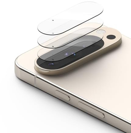 Ringke Camera Glass [3 Stück] Kompatibel mit Google Pixel 9 Pro Kameraschutz, HD-Qualität Gehärtetes Glas Vollschutz Schutzfolie für Kamera