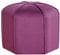 Beliani Pouf Hocker Stoffbezug Samt lila rund ⌀ 45 cm Polsterhocker 42 cm hoch Wishek
