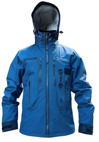 Hcclijo Wasserdichter Angel-Regenanzug-Set Für Herren Und Damen Isolierte Taillenwathose Und Watjacke Mit Kapuze Segelbekleidung Jacket S