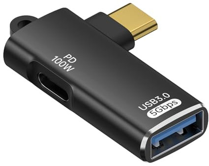 ZYKEJJDDAK Adattatore convertitore da USB C maschio a USB A femmina con velocità di 5 Gbps adatto per computer portatili, telefoni e tablet, gadget tecnologici