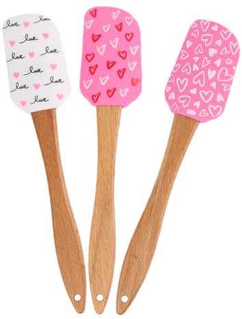 Ciieeo Espátula De Silicona Para Hornear Multiusos Para Pasteles Repostería Mango De Madera