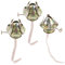 ADOCARN 3pcs Vintage Kerosene Lamp Burner Metal Wick and Chimney Holder Replacement Parts for Indoor Oil Lamps Four Prong Design